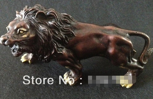 

B0602 Exquisite Collectibles Tibet bronze lion statue