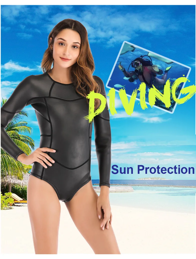SBART, неопрен Женский 2 мм цельный мокрого костюма Защита от Солнца купальники открытая клетка Сноркелинг костюм гладкая кожа сохраняет теплый костюм для дайвинга