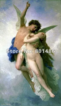 

Handmade high quality painting reproduction Psyche_et_LAmour by William Adolphe Bouguereau ,50x100cm,free shipping