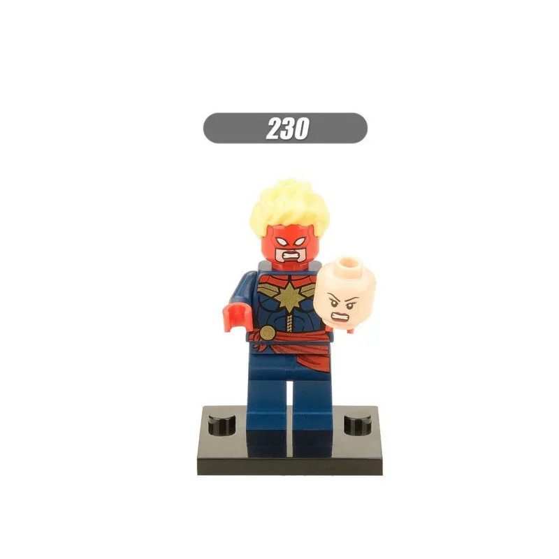 

Single Sale Super Heroes Star Wars 230 Captain Marvel Mini Building Blocks Figure Bricks Toy kids gift Compatible Legoed Ninjaed