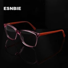 Женские прозрачные очки, прозрачные розовые модные оправы для очков, ацетатные очки для близорукости, женские квадратные оправы Oculos De Grau