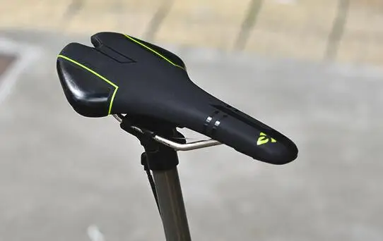 Седло для горного велосипеда MTB, матовое сиденье для шоссейного велосипеда, мягкая полиуретановая подушка, Нескользящие детали для велосипеда, sillin bicicleta - Цвет: Black Green