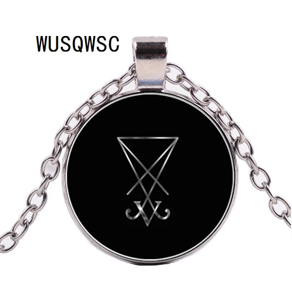 

WUSQWSC Lucifer Necklace's New Imprint Lucifer Pendant Jewelry Glass Pendant Necklace Party Gift