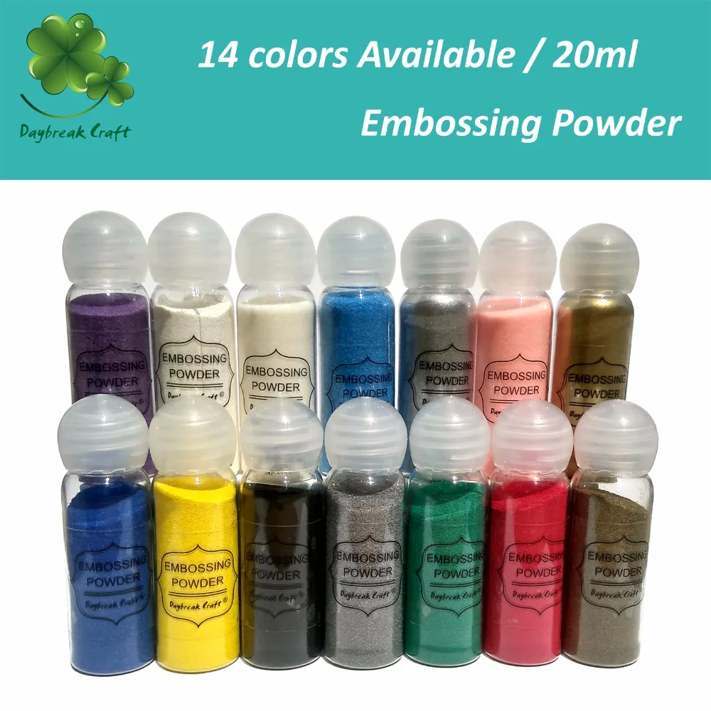 (Pack of 5pcs) 20ml DIY Metallic Paint Emboss Powder water Color