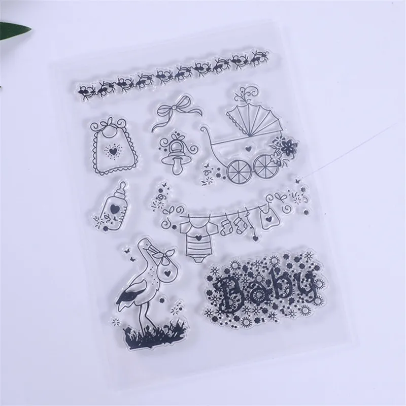 Buy New Born Baby Transparent Rubber Clear Stamp/Seal