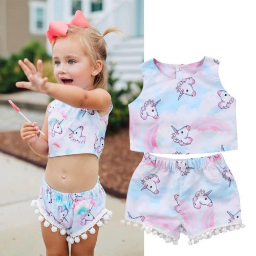 unicorn crop top for kids