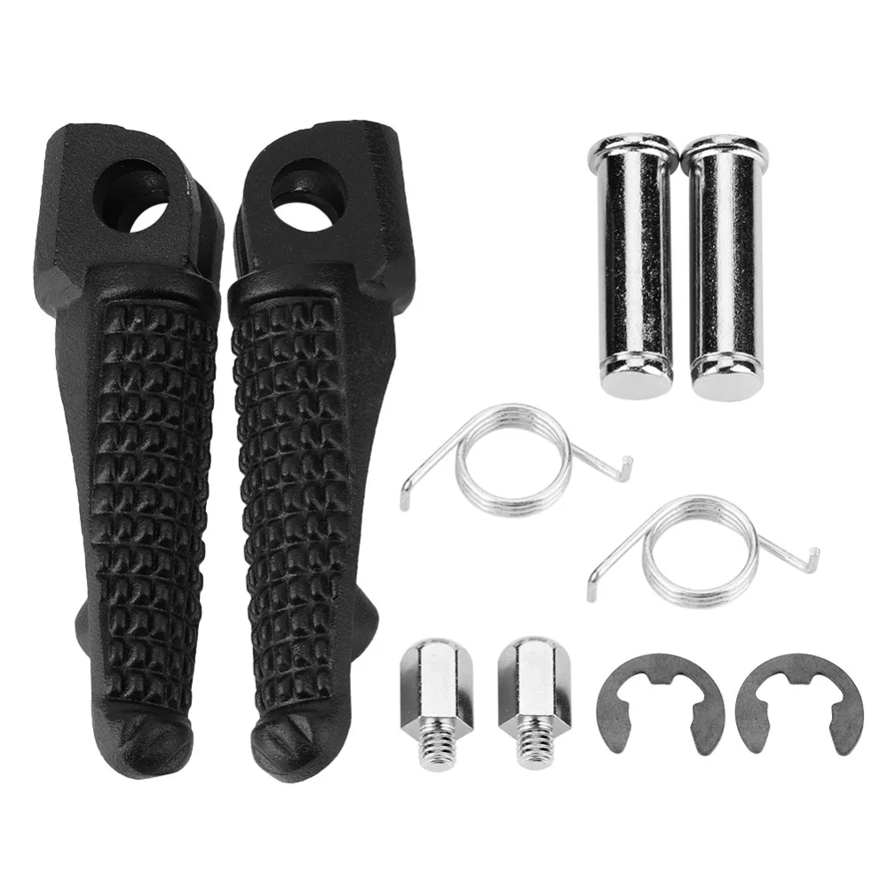 

1 Pair Motorcycle Front Foot Pegs Footrest for KAWASAKI ZX-6R ZX-7R ZX-9R ZX-10R ZX-12R Z1000 2 Pcs Plug Pins/ Springs/Spacers