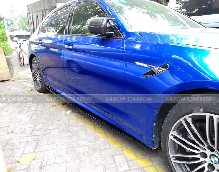 2018 автостайлинг F90 M5 боковые юбки M производительность Стиль углеродного волокна