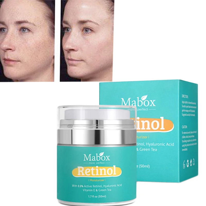 

Mabox Retinol 2.5% Day Cream Spot Remove Deep Moisturizing Remove Wrinkle Acne Treatment Whitening Repair Face Cream