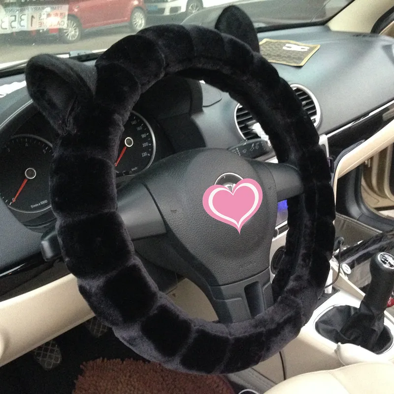 Christmas Kitties Cat Steering Wheel Covers Universal 37-38cm Women Cartoon  Kitten Steering Wheel Protector Fit For Sedan Car - Steering Covers -  AliExpress