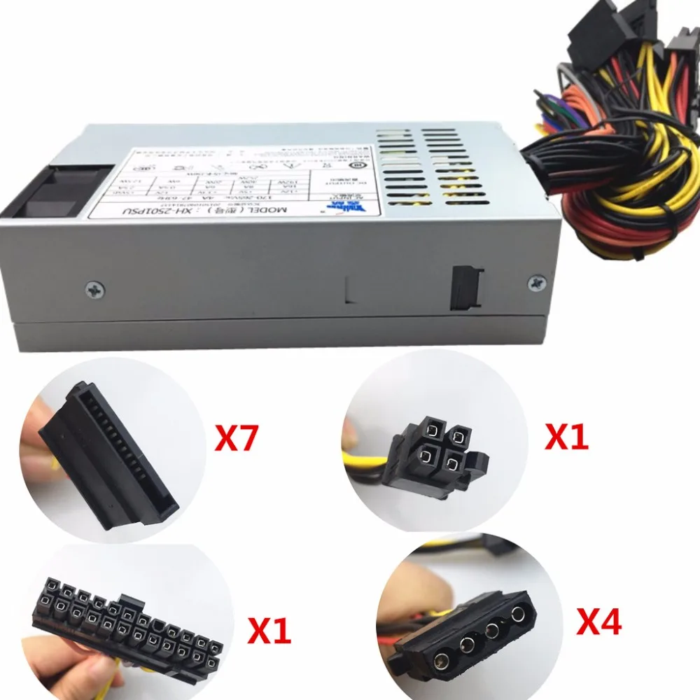 XINGHANG бесшумный блок питания для ПК 250 Вт ATX 1U FELX ITX Блок настольных и сервера 4PIN