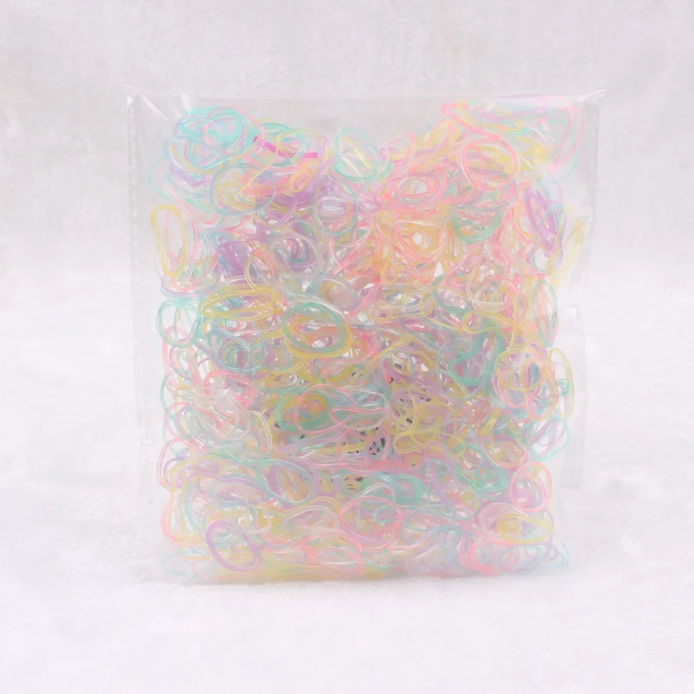 

2019 new Japan rubber bands 1000pcs/lot Rubber Hairband Rope Ponytail Holder Elastic Hair Band hair accessories for girls kids