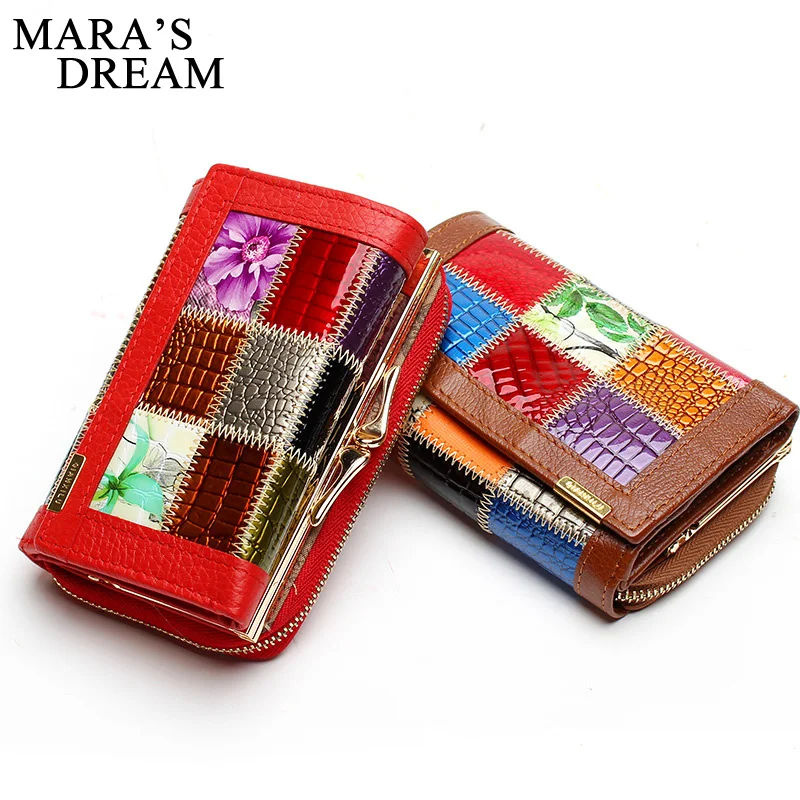Женские короткие кошельки Mara's Dream из натуральной кожи маленькие с отделением