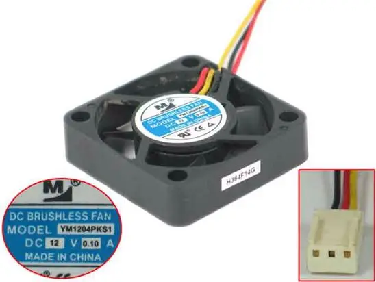 

M / Huaxia Mengtai YM1204PFS1 DC 12V 0.1A 40x40x10mm 3-Wire Server Square Fan