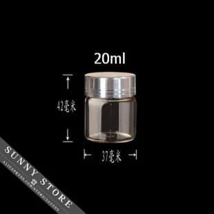 10 шт./лот 37x40 мм 20 мл серебристая алюминиевая крышка с закручивающейся крышкой
