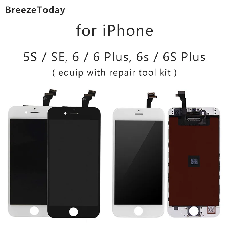 Скидка Дисплей мобильного телефона для iPhone 6 font b lcd b font 6plus 6s дисплей SE 6s Plus 5S ЖК дисплей для мобильного телефона ЖК экран Замена