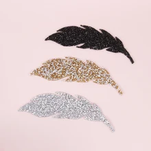 Patch thermocollant en strass, autocollant à Motifs de feuilles AB, transfert thermique, pour décoration de vêtements, accessoires
