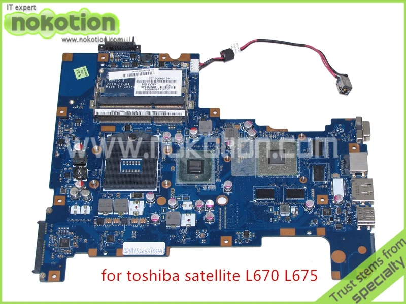 

NOKOTION NALAA LA-6042P Rev 0.3 MB K000090008 LAPTOP MOTHERBOARD for toshiba satellite L670 L675 HM55 NVIDIA HD5650 Graphics