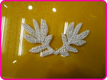 

New Arrival beaded crystal rhinestone applique patch and sewing embellishments for headband and bridal sash