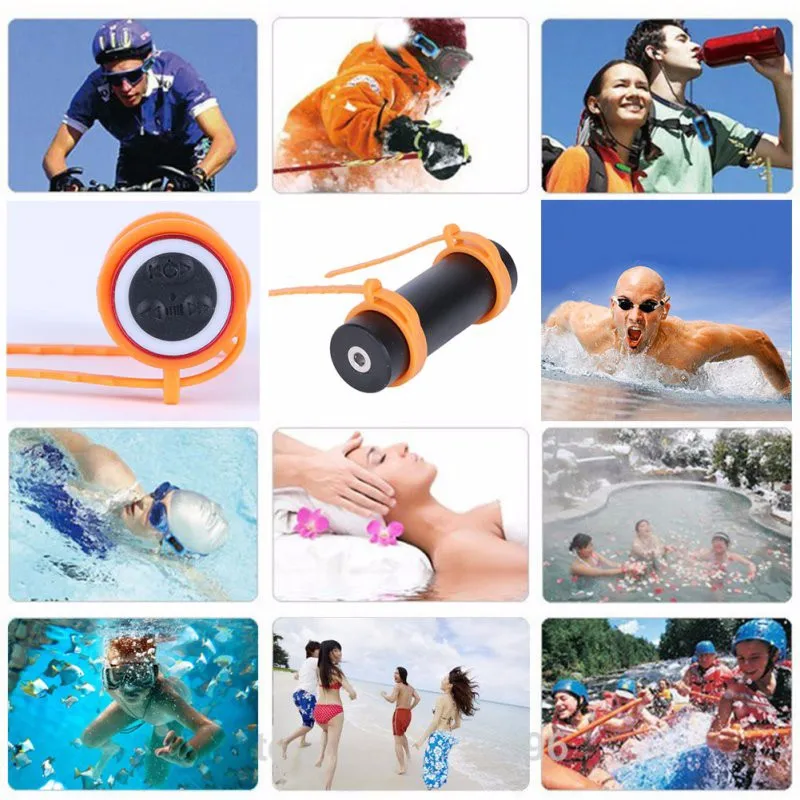 Лидер продаж Встроенный 4 Гб открытая плавательная Дайвинг Водонепроницаемый спортивные MP3 плеер Поддержка fm-наушники зарядка через usb кабель повязка на руку