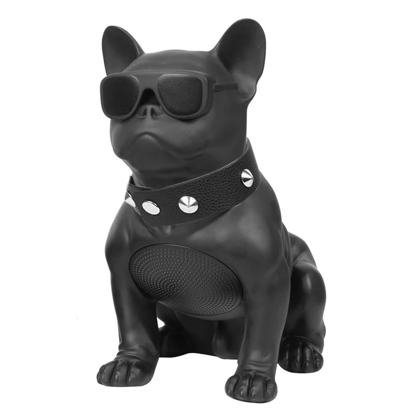 

Bulldog Speaker Wireless Bluetooth Head Rotatable PVC Material Support TF Card Stereo System/FM Radio for TV Computer Cellphone