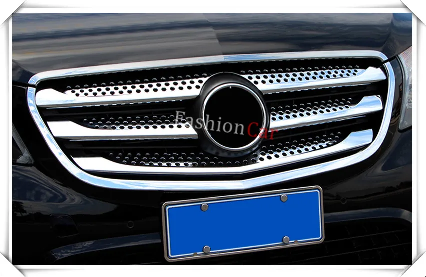 

Front Center Grille Grill Molding Insert Sticker Trim For Mercedes-Benz Vito 2014 2015 2016 2017 2018 car styling