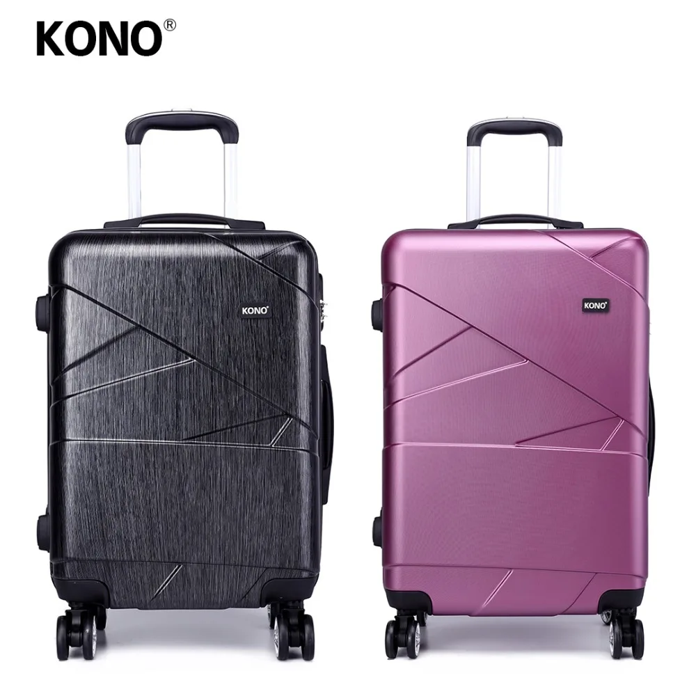 

KONO 2PCS 28 Inch Travel Rolling Luggage Suitcase Set Hard Shell PC 4 Wheels Spinner Check in Carry on Trolley Case Bag YD1772L