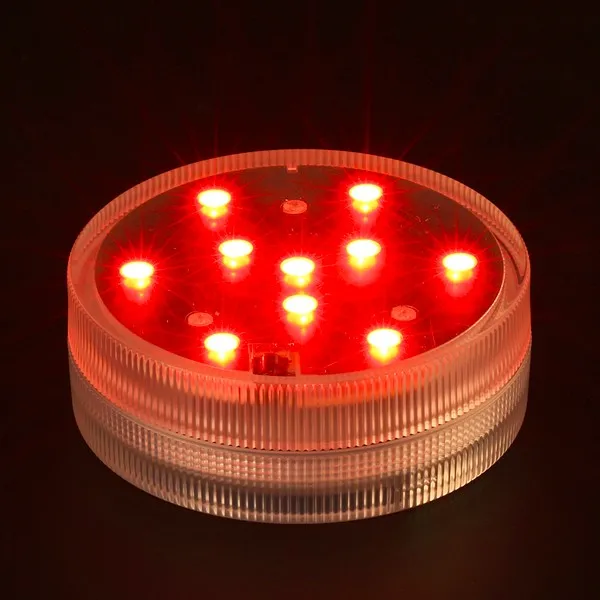 (12 штук в упаковке) 10-LED RGB погружной свет, multi Цвет Водонепроницаемый Свадебная вечеринка ваза База Цветочный Свет + Дистанционное управление
