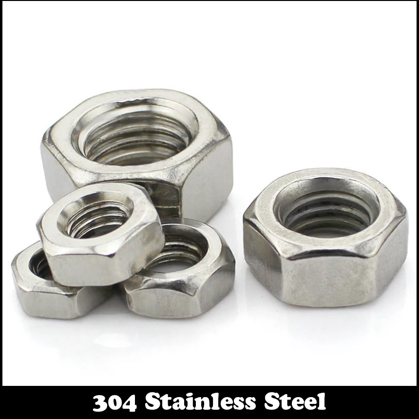 60pcs M5 left handed 201 Stainless Steel SS Metric Left Way Bolt Reverse Thread Nutin Nuts from