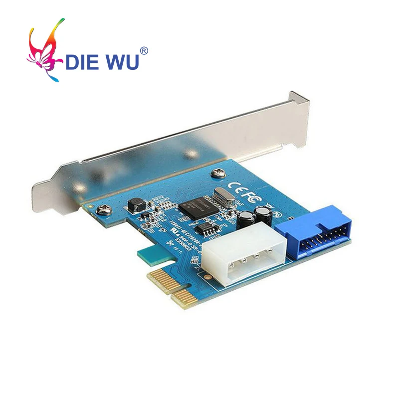 DIEWU PCI-E к USB 3,0 карты расширения с NEC конвертер Интерфейс карты расширения I/плата ввода-вывода с 4 PIN Мощность питания