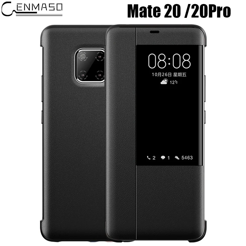 

for Huawei Mate 20 Pro Case Original Flip Leather Case Smart View Window Protect Cover for Huawei Mate 20 Case Mate 20 Pro Cover