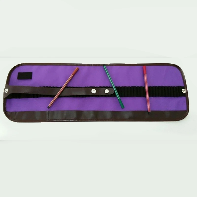 48 держатели цветные холщовые Roll Up пенал щетки для девочек Женская Косметика