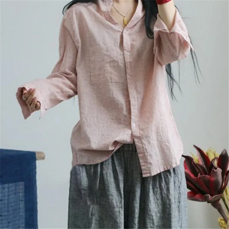 Solid_Color_Linen_Casual_Top_Women_Blouse_pink_1_grande