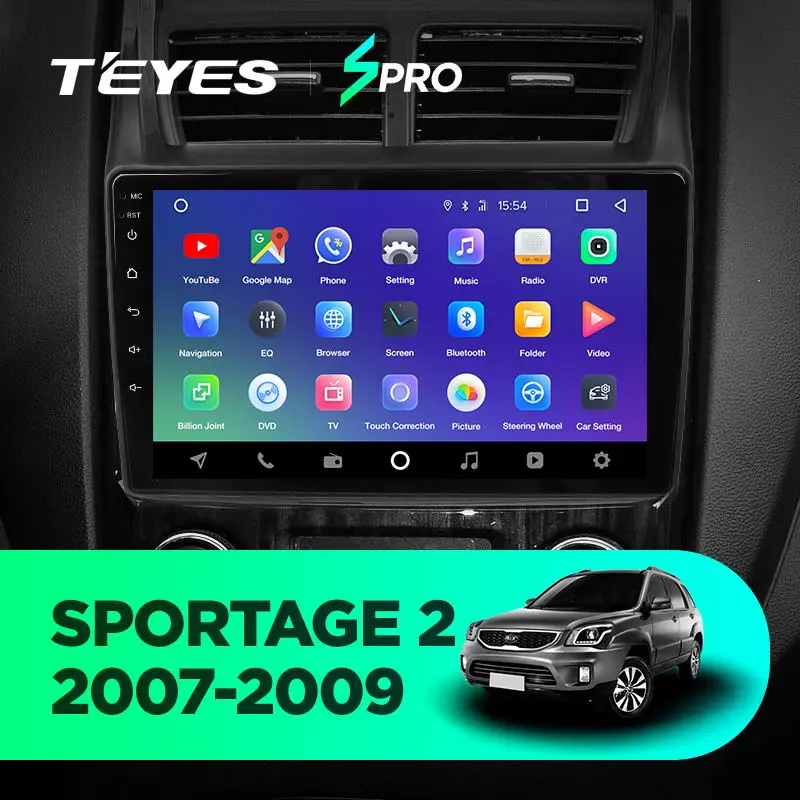Perfect TEYES SPRO For Kia Sportage 2 2007-2009 Car Radio Multimedia Video Player Navigation GPS Android 8.1 Accessories Sedan No dvd 2 1