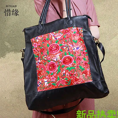 Boho Nationale Indischen Schwarzes Mode Künstliche Lässig Ethnischen Neue Handtasche Crossbody Handtaschen Schulter Frauen Totes tasche Blume SPndZwq7d