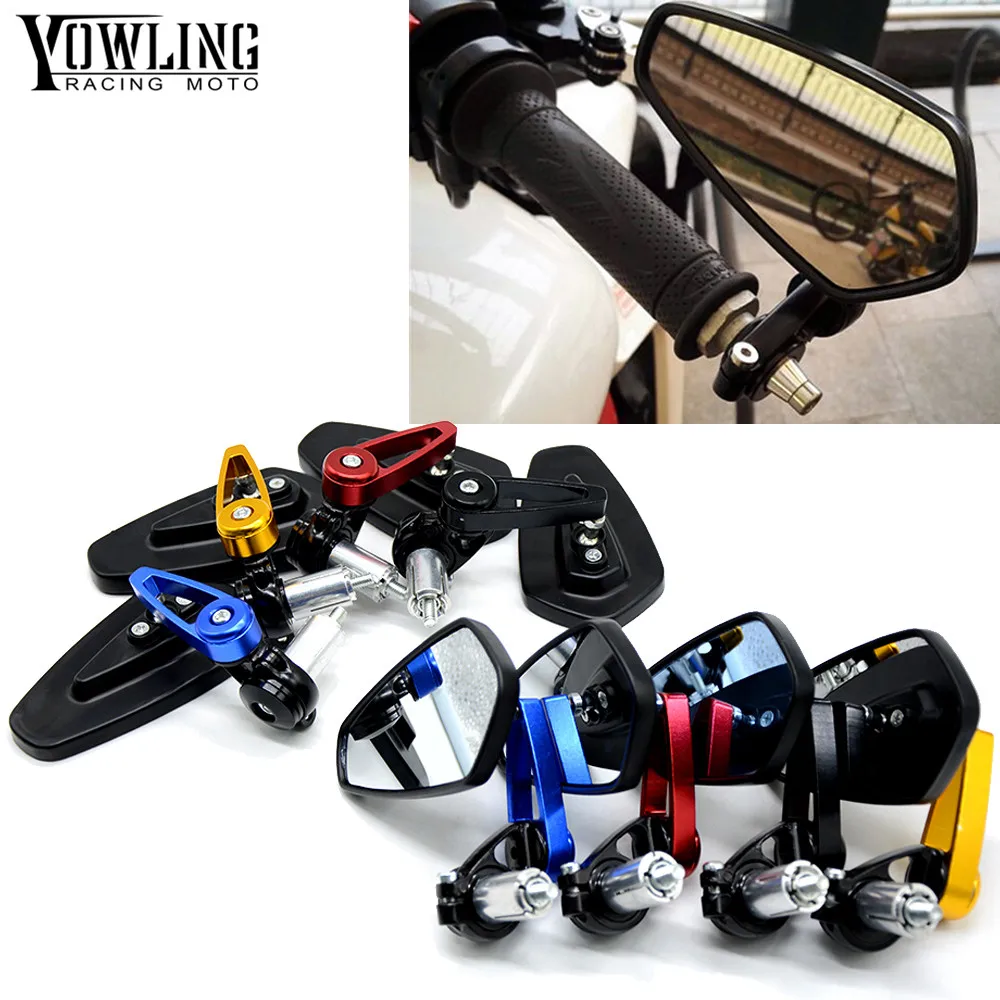 

Universal 7/8"" 22mm handle bar motorcycle bar end mirror Motorcycle Mirror FOR SUZUKI HAYABUSA/GSXR1300 GSX1400 GSF650 TRIUMPH