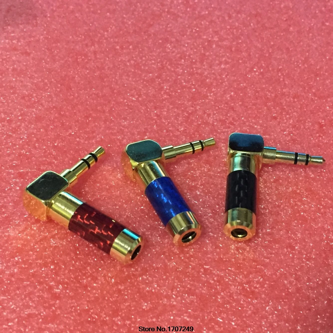 10pcs Gold Plated audio Plug 3.5mm 3 pole Jack Black L Shape 90 Degree