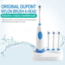 Электрическая вращающаяся зубная щетка Водонепроницаемая электрическая звуковая умная Bluetooth с 3 щеточными головками уход за зубами