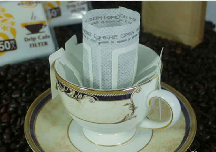 50Pcs / Pack Portable Drip Coffee Cup Filter Bags Hanging Cup Coffee