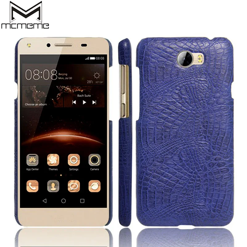 

MCMEME For Huawei Y5 II Case Cover Luxury 3D Crocodile Skin Protective Back Cover For Huawei Y5II 5.0 Inch Phone Bag Case Coques