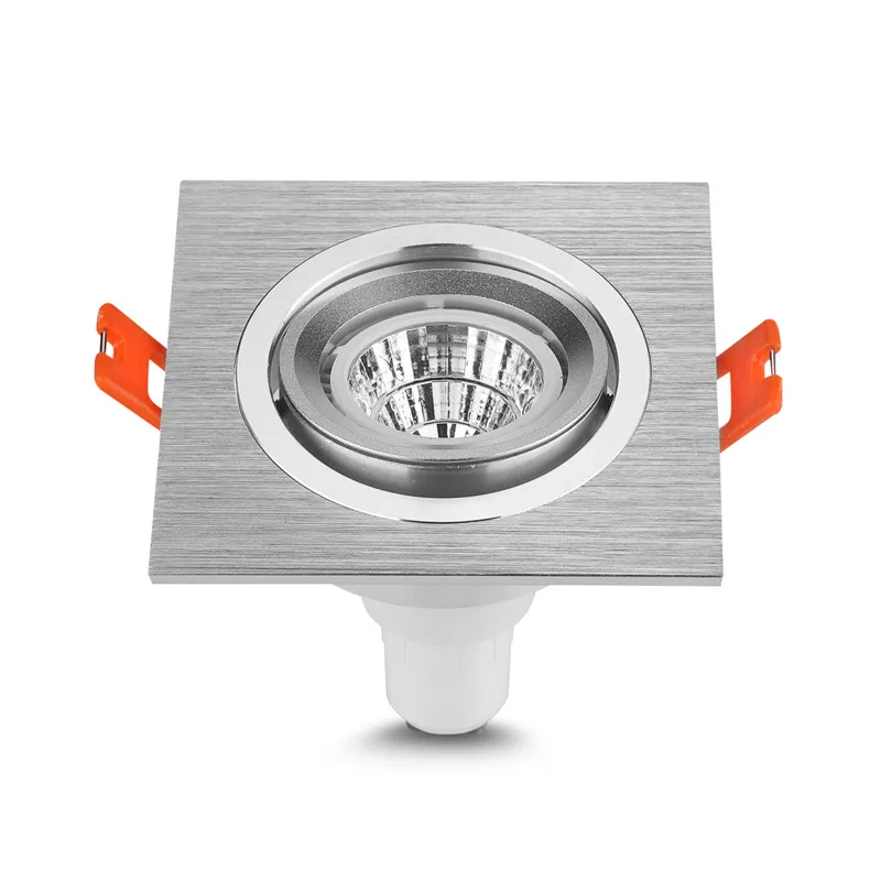 2 шт. высококачественный алюминиевый светодиодный регулируемый светильник с вырезом 70 мм черный/серебристый встраиваемый светильник GU10 MR16 Светодиодный светильник