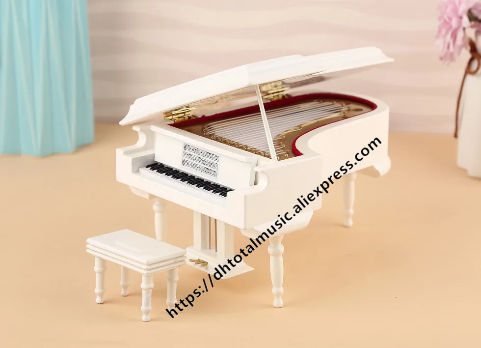 Personalized Mini Piano Model Miniature Piano Musical Instrument Replica Ornaments Christmas Gift Home Decoration Gift