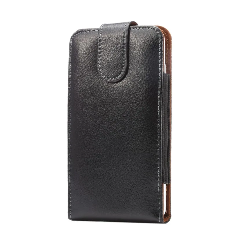 Genuine Leather Belt Clip Pouch Cover Case for Homtom HT16 HT16 Pro HT3 HT5 HT3 Pro