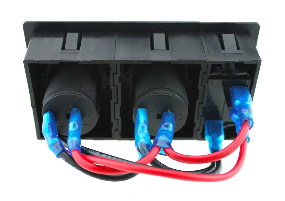DC12V 24V 3 1a двойное зарядное устройство USB с держателем клавишного переключателя
