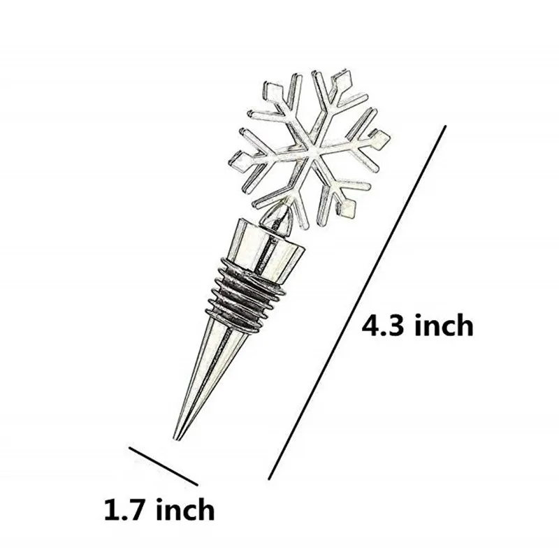 Декоративный сплав Снежинка дизайн бутылки вина Пробка бутылки напитков пробка для свадебного подарка