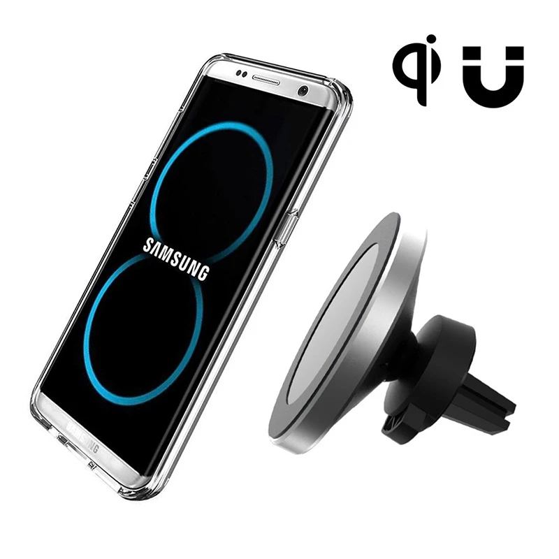 360 Degree Rotation Car Wireless Charger For iPhone XsMax/Xs/Xr/8plus Qi Magnetic Wireless Car Charger For Samsung S10/S9/S8 10W