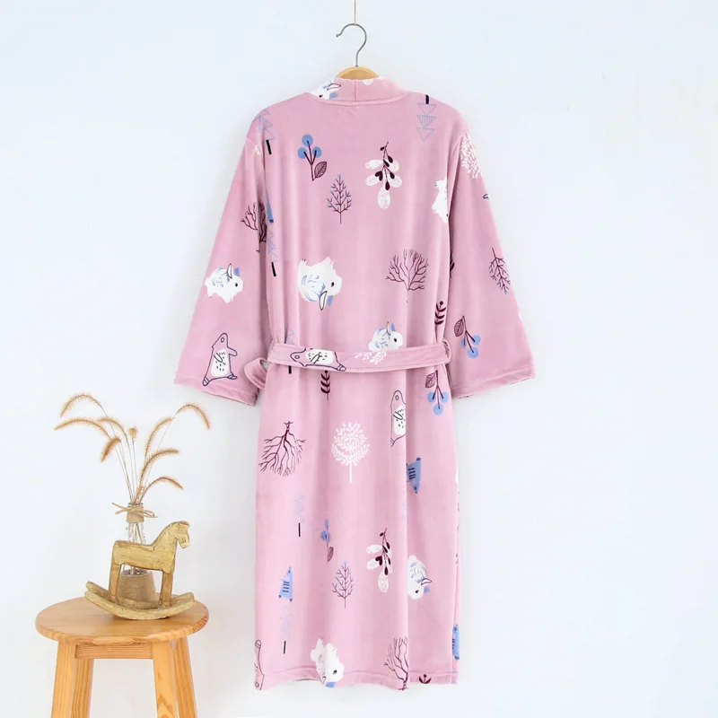 women men flannel bathrobes (3)