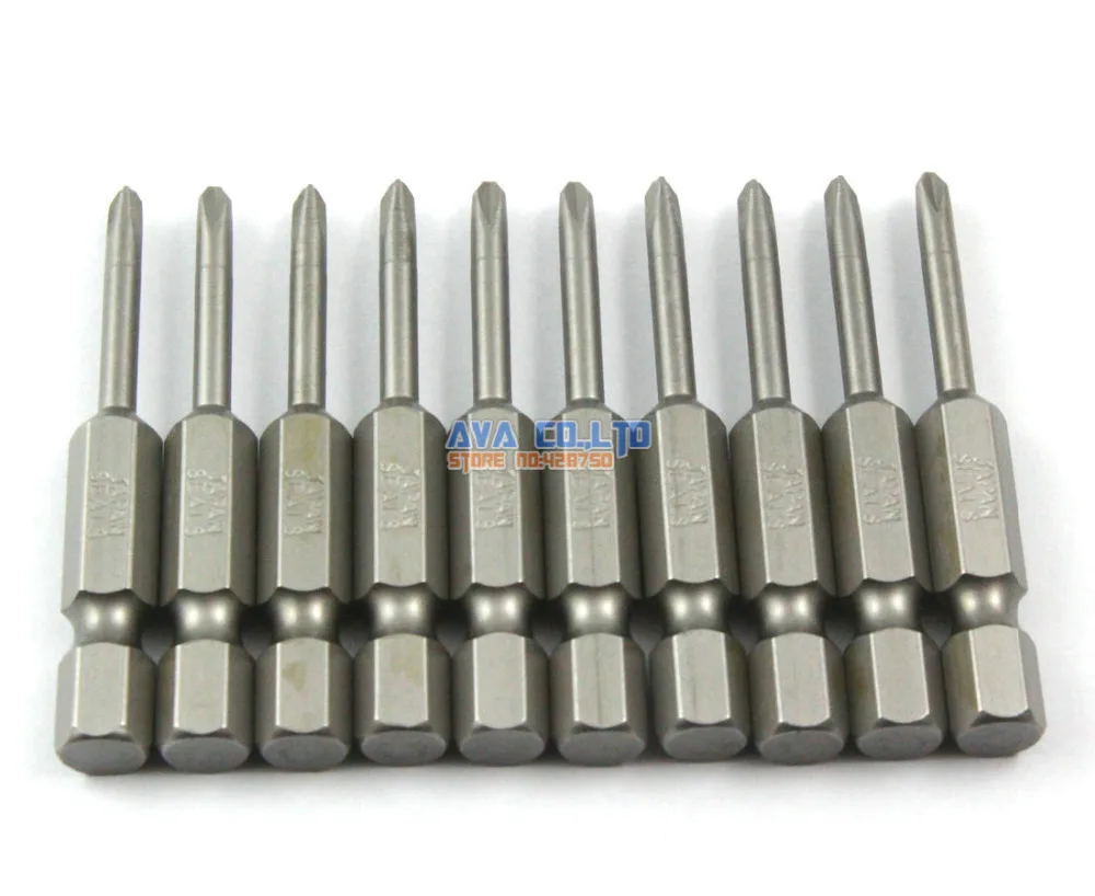 uxcell 10pcs 50mm 1/4 Hex Shank Y3 Magnetic Y Shape Head Screwdriver Bits S2 High Alloy Steel a18071100ux0679