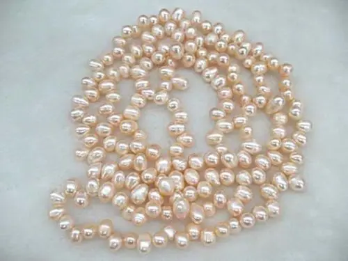

Miss charm Jew.638 loop necklace pink freshwater pearl rice beads 60