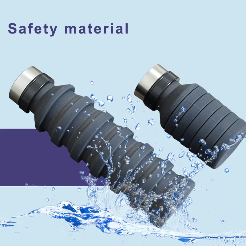 

550ML Silicone Foldable Coffee Cup Drinking Bottle Outdoor Travel Collapsible Cup JT-Drop Ship